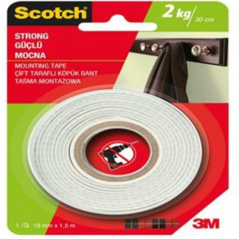 ⁨TAŚMA MONTAŻOWA SCOTCH BARDZO SILNA PIANKOWA 19 MM X 1.5 M⁩ w sklepie Wasserman.eu