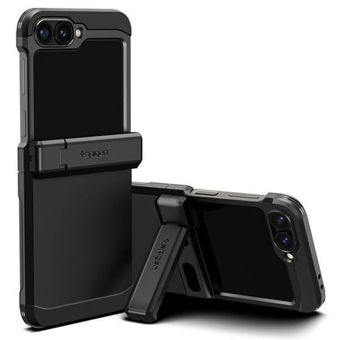 ⁨Spigen Tough Armor Pro Sam Z Flip 6 czarny/black ACS07849⁩ w sklepie Wasserman.eu