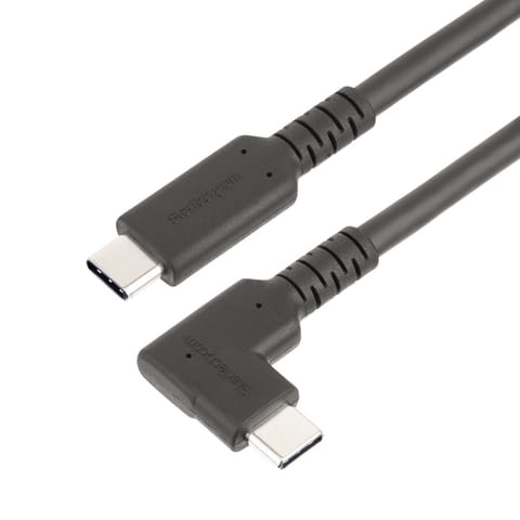 ⁨StarTech.com 3ft (1m) Rugged Right Angle USB-C Cable, USB 3.2 Gen 2 (10 Gbps), Full-Featured USB C to C Data transfer Cable, 4K 60Hz DP Alt Mode, 100W Power Delivery - 90 Degree USB Type-C Cable⁩ at Wasserman.eu