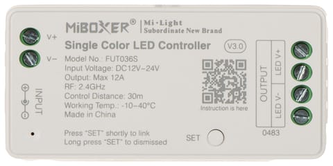 ⁨STEROWNIK OŚWIETLENIA LED FUT036S 2.4 GHz, MONO 12 ... 24 V DC MiBOXER / Mi-Light⁩ w sklepie Wasserman.eu