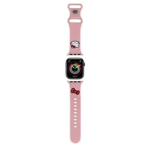 ⁨Hello Kitty Pasek HKAWLSCHBLP Apple Watch 42/44/45/49mm różowy/pink strap Silicone Kitty Head⁩ w sklepie Wasserman.eu