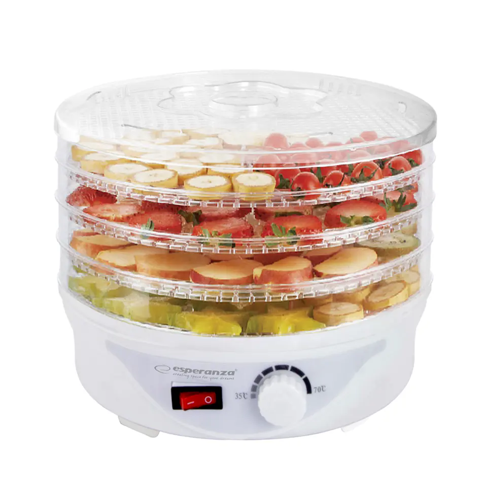 ⁨Esperanza EKD003 Food dehydrator,Transparent,White 250 W⁩ at Wasserman.eu