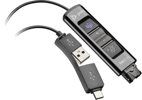 ⁨POLY DA85-M USB to QD Black Adapter TAA⁩ at Wasserman.eu