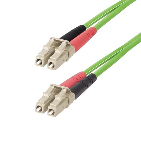 ⁨StarTech.com 3m (9.8ft) LC to LC (UPC) OM5 Multimode Fiber Optic Cable, 50/125µm Duplex LOMMF Zipcord, VCSEL, 40G/100G, LSZH Fiber Jumper Cord⁩ at Wasserman.eu