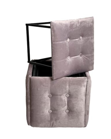 ⁨Puff-transformer 5in1 - 5 stools in 1 pouffe powder pink velvet 2269⁩ at Wasserman.eu