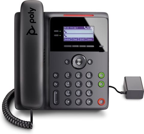 ⁨Poly Edge B30 IP Phone and PoE-enabled⁩ at Wasserman.eu