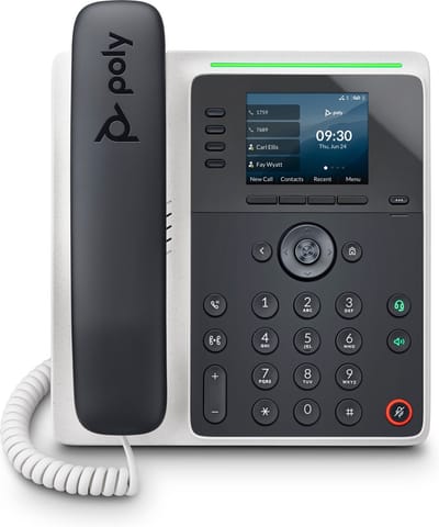 ⁨Poly Edge E220 IP Phone and PoE-enabled⁩ at Wasserman.eu