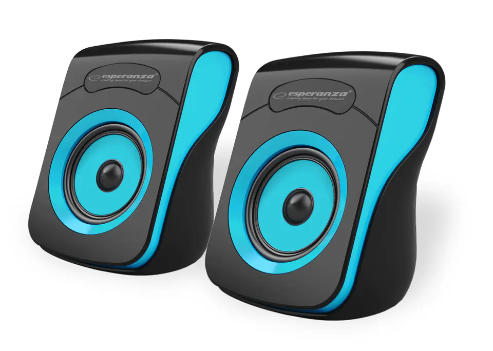 ⁨Speakers FLAMENCO 2.0 USB black-blue⁩ at Wasserman.eu