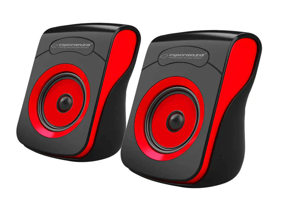 ⁨Speakers 2.0 USB FLAMENCO black-red⁩ at Wasserman.eu