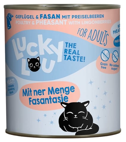 ⁨Lucky Lou Lifestage Adult Drób i bażant puszka 800g⁩ w sklepie Wasserman.eu
