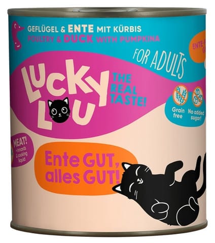 ⁨Lucky Lou Lifestage Adult Drób i kaczka puszka 800g⁩ w sklepie Wasserman.eu