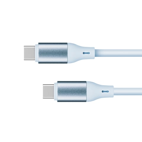 ⁨Kabel USB typu C - USB typu C 100 W 1 m silikonowy niebieski Kruger&Matz Basic⁩ w sklepie Wasserman.eu