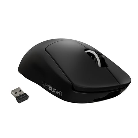 ⁨Logitech G Pro X Superlight myszka Gaming Po prawej stronie RF Wireless 25600 DPI⁩ w sklepie Wasserman.eu