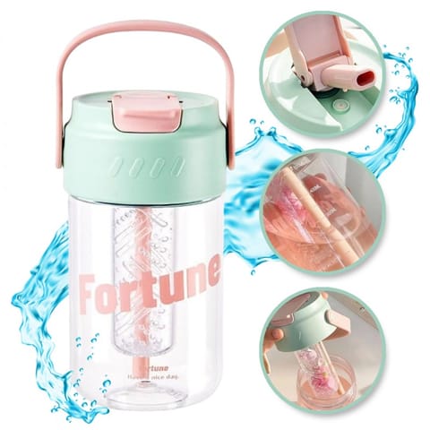 Butelka na wodę z koszyczkiem i słomką 600 ML Fortune BD22 w sklepie Wasserman.eu