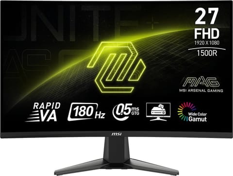 ⁨Monitor MSI MAG 27C6F (27" /VA /180Hz /1920 x 1080 /Czarny)⁩ w sklepie Wasserman.eu