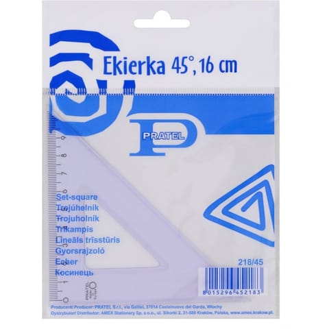 ⁨Ekierka PRATEL 16cm 45 stopni etui KPL218/45-PR-W1⁩ w sklepie Wasserman.eu