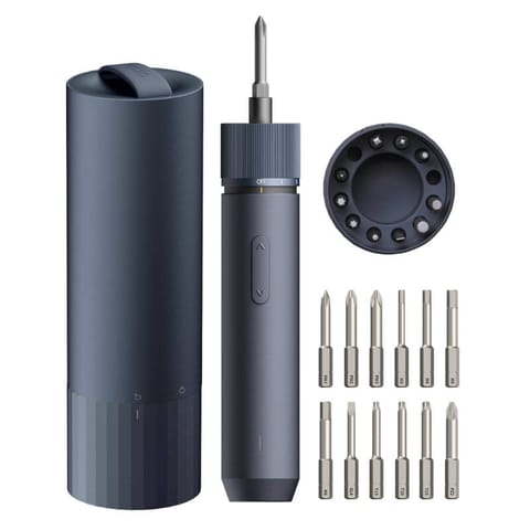 ⁨HOTO QWLSD001 cordless precision screwdriver + bit set (blue)⁩ at Wasserman.eu