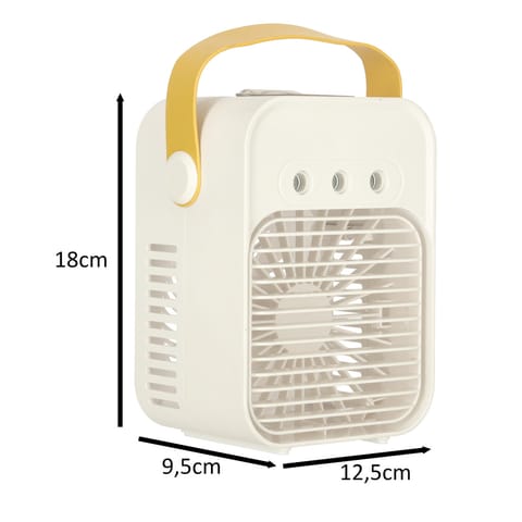 ⁨Klimatyzator klimator przenośny wentylator biurkowy nawilżacz 3w1 USB biały⁩ w sklepie Wasserman.eu