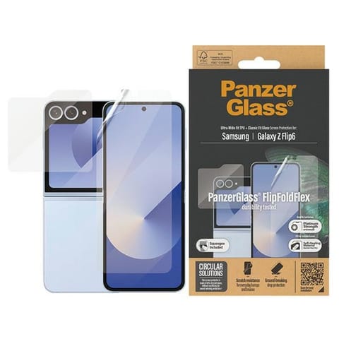 ⁨PanzerGlass Bundle 2in1 Sam Z Flip6 F741 Screen Protector Ultra Wide-Fit + TPU Classic Fit 7370⁩ w sklepie Wasserman.eu