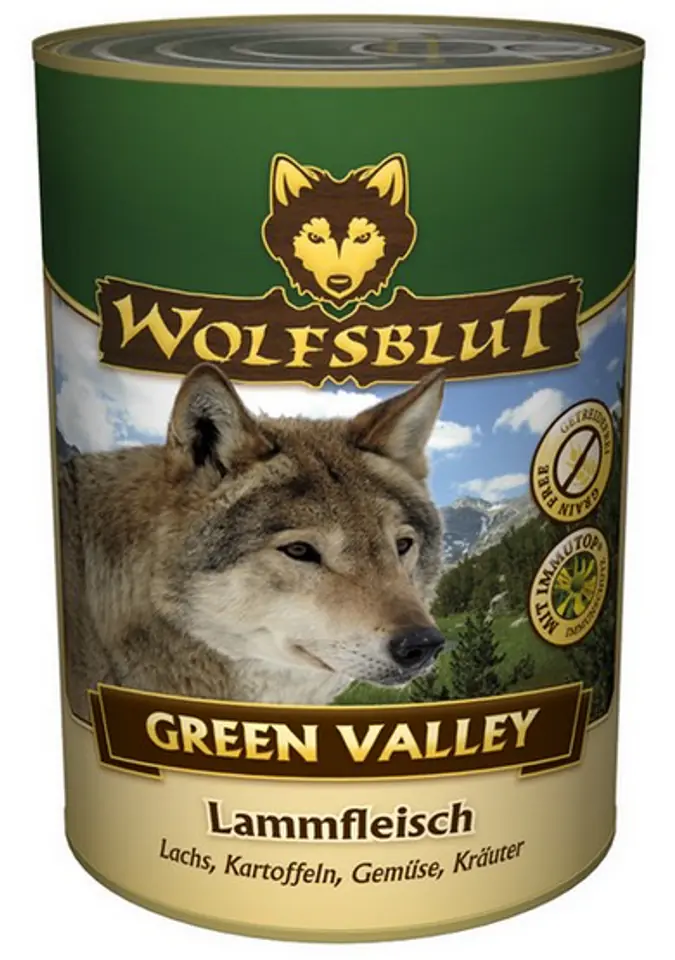 ⁨Wolfsblut Dog Green Valley can 395g⁩ at Wasserman.eu