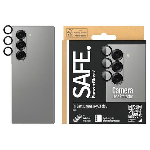 ⁨SAFE by PanzerGlass Sam Z Fold6 F956 Hoops Camera czarny/black SAFE95871⁩ w sklepie Wasserman.eu