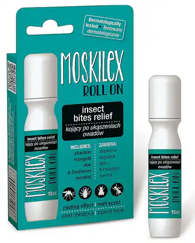 ⁨DermaPharm Moskilex Roll on 15ml - dla ludzi kojący po ukąszeniach owadów⁩ w sklepie Wasserman.eu