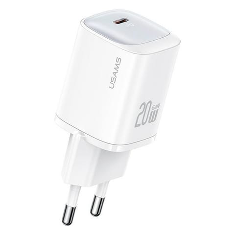 ⁨USAMS Ład. siec. CC248 20W GaN USB-C Fast Charging HC Series biały/white CC248TC02⁩ w sklepie Wasserman.eu