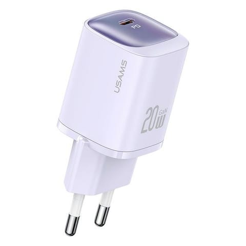 ⁨USAMS Ład. siec. CC248 20W GaN USB-C Fast Charging HC Series fioletowy/purple CC248TC03⁩ w sklepie Wasserman.eu