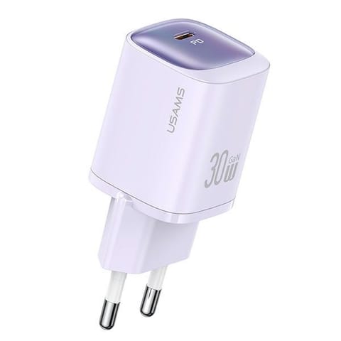 USAMS Ład. siec. CC251 30W GaN USB-CFast Charging HC Series fioletowy/purple CC251TC03 w sklepie Wasserman.eu