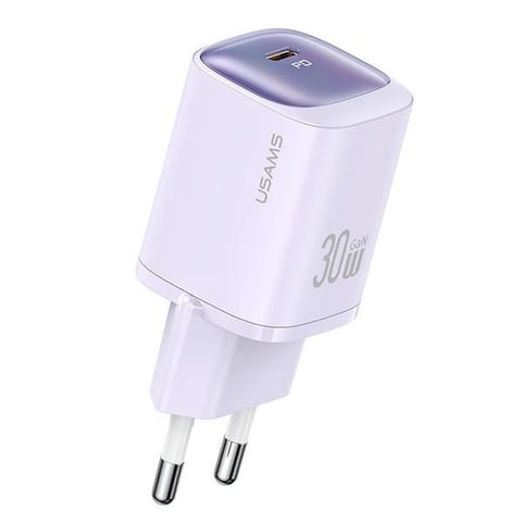 ⁨USAMS Ład. siec. CC251 30W GaN USB-C Fast Charging HC Series fioletowy/purple CC251TC03⁩ w sklepie Wasserman.eu