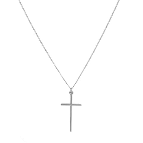⁨Łańcuszek męski z krzyżem 50 cm (C22/MEN/30AG)⁩ w sklepie Wasserman.eu