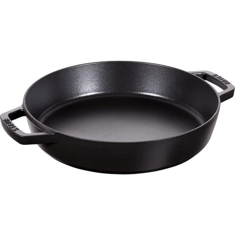 ⁨Staub Cast Iron Frying Pan with Two Handles - 26 cm, Black⁩ at Wasserman.eu
