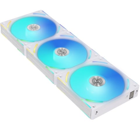 ⁨Lian Li UNI FAN AL120 V2 ARGB PWM Fan, Triple Pack with Controller - 120mm, white⁩ at Wasserman.eu