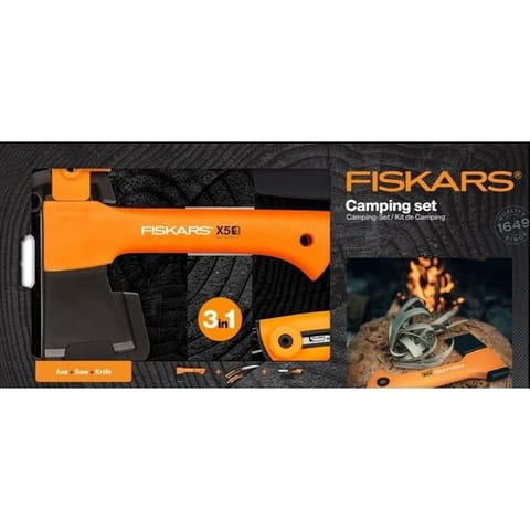 ⁨FISKARS AXE HATCHET X5 - XXS + KNIFE + SAW⁩ at Wasserman.eu