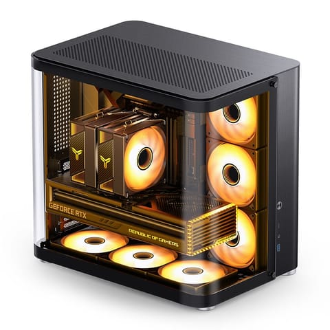 ⁨Jonsbo TK-2 2.0 Midi-Tower, Tempered Glass - black⁩ at Wasserman.eu