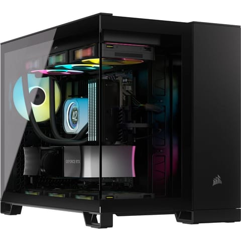 ⁨Corsair 2500X Micro-ATX Case, Tempered Glass - black⁩ at Wasserman.eu