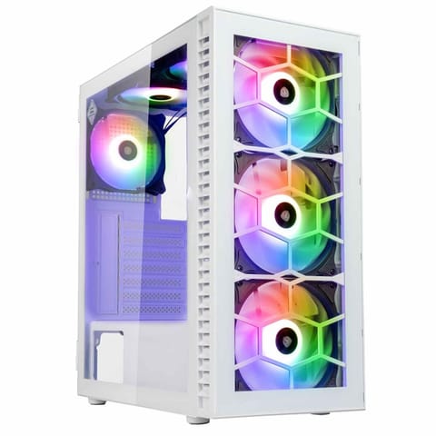 ⁨Kolink Observatory HF Glass ARGB Midi-Tower - white⁩ at Wasserman.eu