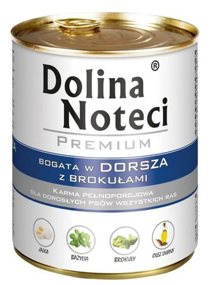 ⁨DOLINA NOTECI Premium Rich in cod and broccoli - wet dog food - 800 g⁩ at Wasserman.eu
