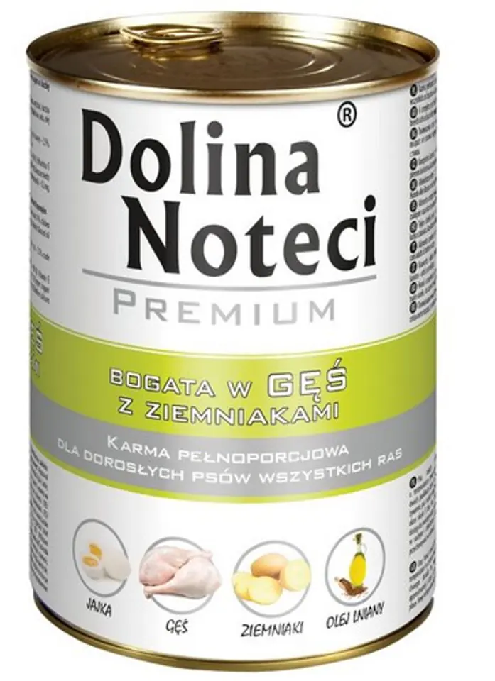 ⁨DOLINA NOTECI Premium Rich in goose and potatoes - wet dog food - 400 g⁩ at Wasserman.eu