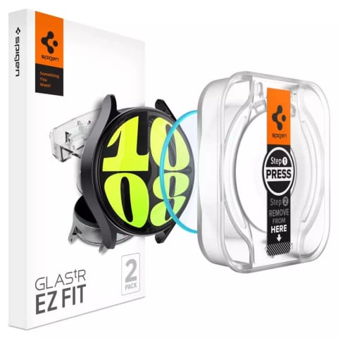 ⁨Szkło hartowane Spigen Glas.tR ”Ez-Fit” 2-pack do Samsung Galaxy Watch 7 (44 mm) Clear⁩ w sklepie Wasserman.eu