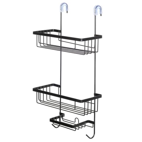 ⁨PÓŁKA ZAWIESZANA DO KABINY PRYSZNICOWEJ CZARNA 3430⁩ w sklepie Wasserman.eu