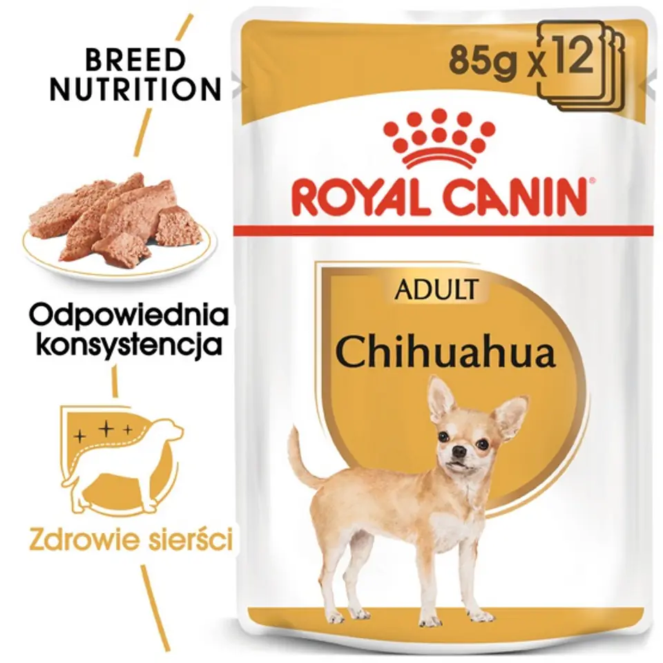 ⁨Royal Canin Chihuahua Adult karma mokra – pasztet, dla psów dorosłych rasy chihuahua saszetka 85g⁩ w sklepie Wasserman.eu