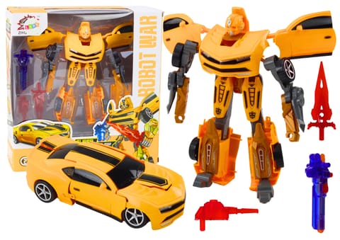 ⁨Auto-Robot 2w1 Sportowy Żółty Zestaw Broni 3szt⁩ w sklepie Wasserman.eu