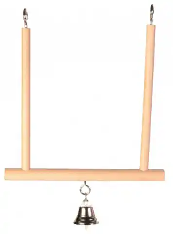 ⁨TRIXIE WOODEN SWING WITH BELL 12×13 cm [TX-5830]⁩ at Wasserman.eu