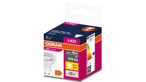 ⁨Żarówka LED VALUE PAR16 80 GU10 6,9W 575lm 3000K 830 36st. 4058075598737⁩ w sklepie Wasserman.eu