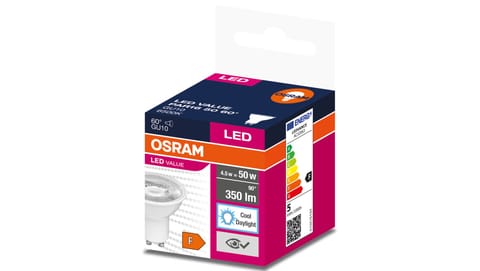 ⁨Żarówka LED VALUE PAR16 50 GU10 4,5W 350lm 6500K 865 60st. 4058075599239⁩ w sklepie Wasserman.eu