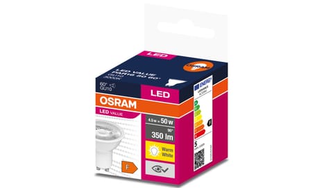 ⁨Żarówka LED VALUE PAR16 50 GU10 4,5W 350lm 3000K 830 60st. 4058075599024⁩ w sklepie Wasserman.eu