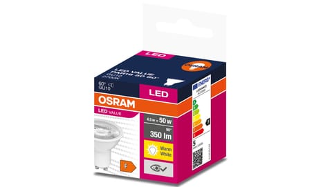 ⁨Żarówka LED VALUE PAR16 50 GU10 4,5W 350lm 2700K 827 60st. 4058075598942⁩ w sklepie Wasserman.eu