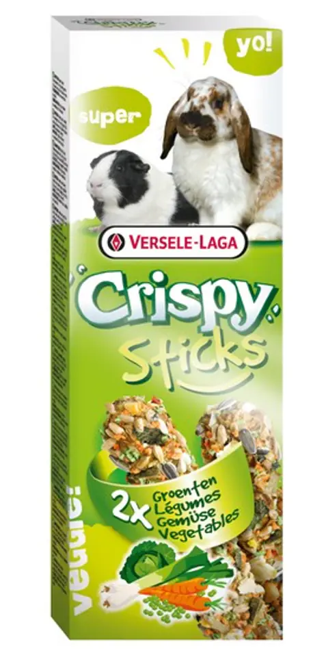 ⁨Versele-Laga Crispy Sticks Rabbit & Guinea Pig Vegetables - rabbit and pig cobs with vegetables 110g⁩ at Wasserman.eu