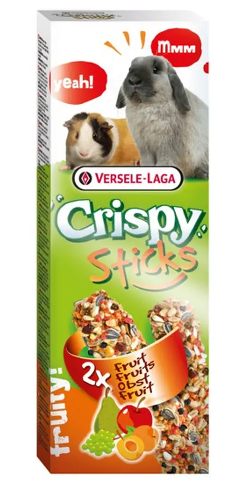 ⁨Versele-Laga Crispy Sticks Rabbit & Guinea Pig Fruits - cobs for rabbits and pigs with fruits 110g⁩ at Wasserman.eu